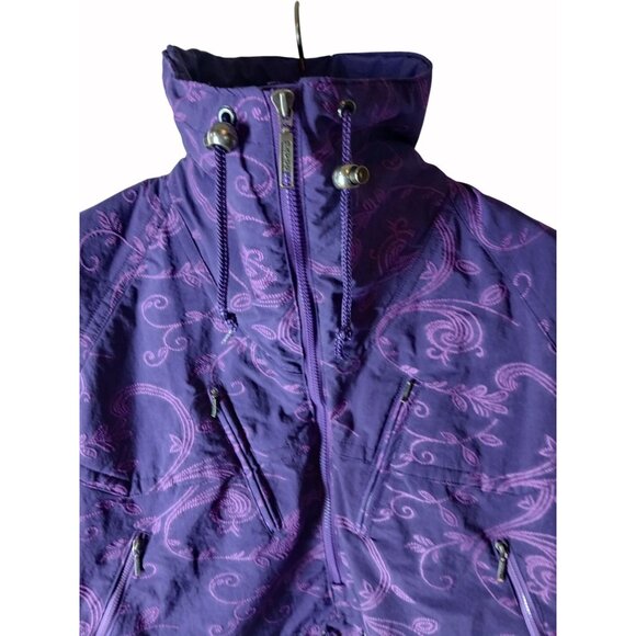 Vintage Havoc Purple Snow Ski Jacket Pockets Size 14 Made In Korea Pull Over - Picture 2 of 16